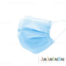 준준베베 [국내발송]일회용 비말 차단 마스크 블루 50개입 한국KATRI인증, 1박스