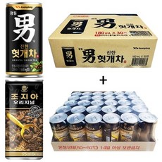 광동 힘찬하루 헛개차 180ml(30캔) + 조지아 오리지널 175ml(30캔), 60개, 180ml