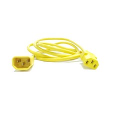[Anyport] - 자형 전원 파워 연장케이블 컬러캡 코드 AC 220V / 10A [옐로우/2m], 1개
