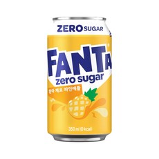 환타 제로 파인애플 355ml 환타 제로 슈거, 350ml, 96개