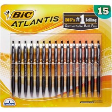 빅 Bic 아틀란티스 볼팬 1mm 블랙 15개 세트