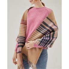 헤지스 여성 19FW 베이지 체크 울캐시미어혼방 머플러 HSMU9D002I2