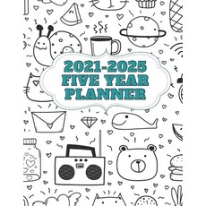 (영문도서) 2021-2025 Five Year Planner: Months Calendar Agenda Logbook 2021 2022 2023 2024 2025 Paperback, Independently Published, English, 9798523598586