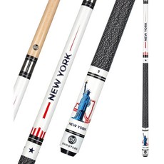 SHOOTERS Pool Cue - 2피스 147.3cm(58인치) 수영장 스틱 디자이너 당구 큐 뉴욕 스타일 및 나일론 랩 538.6-591.5ml(19-20온스) 13mm 가