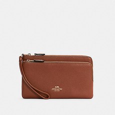 COACH 코치 C5610 더블 짚 레더 월렛