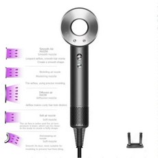 이온 헤어 드라이어 고속 스타일링 도구 가정용 고급 기술 호환 가능 110V 220V, 20 220V 5 Nozzle J_05 KR