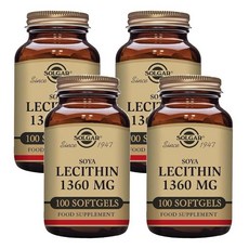 솔가 레시틴 1360mg 소프트젤, 100정, 4개