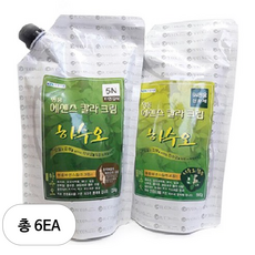 투에이산업 명품 에센스 칼라 크림 염색제 1제 500ml + 2제 500ml, 자연갈색, 6세트