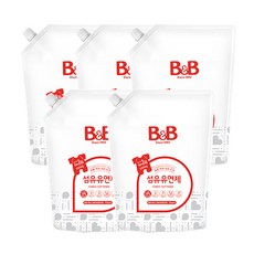 비앤비 섬유유연제 베르가못 & 그레이후르츠향 리필, 1.8L, 5개