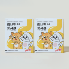 리브펫 강아지 고양이 유산균 3.0 스틱포 분말형 60g, 2개, 장/유산균 - 카이쿠라자연유산균