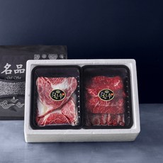 ++1 투뿔 한우 추석 선물세트 1호 꽃등심 200g+치마살 200g+준특수부위 400g, 1개