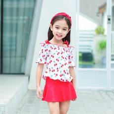 신생아 수영복 소녀 스플릿 스커트 소녀 수영복 아기 소녀 수영복 한국 어린이 온천 수영복