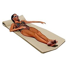 Texas Recreation Sunsation 1.75 Thick Swimming Pool Foam Pool Floating Mattress Bahama Blue, Yellow