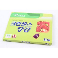 코멕스라텍스 [2개묶음] 주방용 50매 위생장갑 위생용품 크린센스 일회용제품 JW06E302, 1개