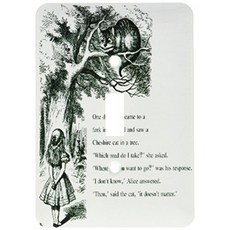 3Drose LSP_193782_1 Cheshire Cat Alice in Wonderland John Tenniel 전등 스위치 커버, 단일옵션