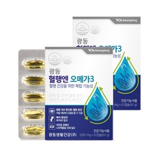 광동 혈행엔 오메가3 (1 000mg x 60캡슐), 2박스(120캡슐 4개월분)