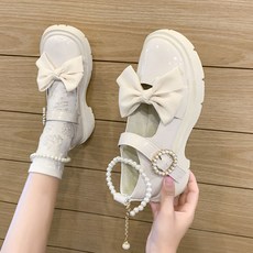 리본스커트나비넥타이미니구두여성소프트밑창배합