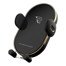 RRT 차량용 15W 고속무선충전 휴대폰 거치대 911, 블랙