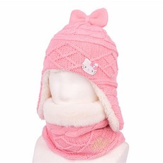 신나라닷컴_산리오 헬로키티 레이스 방한 세트 758394 어린이넥워머 어린이방한세트 넥워머 리본털모자 목도리+tlsskfkektzja