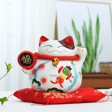고양이 소품 사이즈 독창적 실내 사무실 사무용 책상 도자기 진열 장식품, 큰사이즈 라지 경축 장구