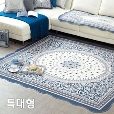 [K쇼핑]한스콜렉션 면워싱 자카드 카페트4장세트(특대형1+소형1+미니러그2), 그레이