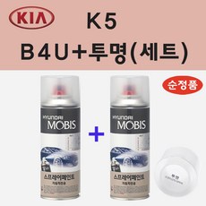 순정품 기아 K5 B4U 그래비티블루 스프레이 페인트 + 투명스프레이