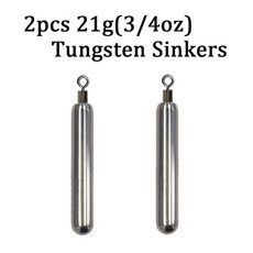  텅스텐 싱커 봉돌 2 개몫 낚시 1.8g 3.5g 5.3g 7g 10.5g 14g 28g 낚시 무게 잉어 배스 낚시 태클, 06 21g silver Sinker 