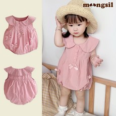 몽실이 핑크리본 카라 바디슈트