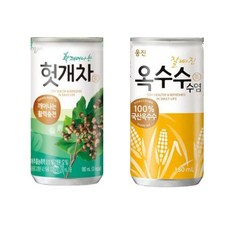 [onstar] 웅진 헛개차+옥수수수염차 정신차리고 기운차리자 국민 헛개음료 옥수수음료, 180ml, 60개