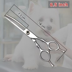고급 트리밍용 곡선 가위 전문 애완 동물 손질 440C 합금강 개 및 헤어 트림, 1개