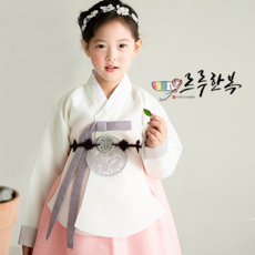르루한복 예진 피치당의 유아 백일 여아 주니어한복 (백일-15호)