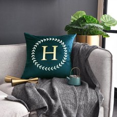 겨울 쇼파쿠션 벨벳 H골드 북유럽 인테리어 소파쿠션 세트솜포함, 로얄블루