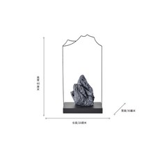 신 중국식 실내 액세서리 스틴 금속 가산 백록 덩크슛 트레이 모델하우스 호텔 소프트, 블랙 01