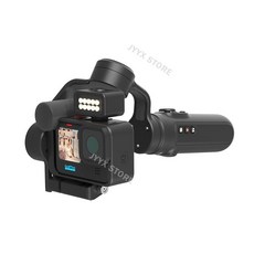INKEE Falcon Plus 액션 카메라 Gimbal for Gopro Hero 10 9 8 7 6 5 Osmo Action Insta360 3 축 핸드 헬드, 01 Black, 1개