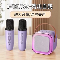 블루투스 오디오 스피커 마이크 노래방, 더블마이크 퍼플