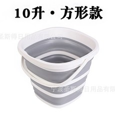 물통 접이식 라지 30L리터대용량 물탱크 가정용 기숙사, T06-10리터-사각스타일-그레이