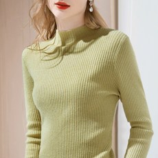 이너셔츠 반폴라 이너티셔츠 여성 겨울 가을 긴팔 풀오버 이니셜 반팔셔츠 왕골 스판 스키니핏