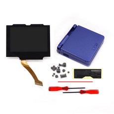 사전 적층 하이 백라이트 IPS LCD 스크린 키트 쉘 GBA SP용 V5 간편한 인 3.0 720x480, Clear dark blue, 1개, Dark blue