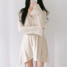 TAOBAO 공효진 동백이 꽃필무렵 롱 니트 가디건 원피스 현아 백예린 손예진 -000028813