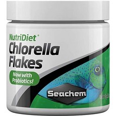 Seachem NutriDiet Chlorella Fish Flakes - Natural Seachem NutriDiet 클로렐라 피시 플레이크 - 천연 프로바이오틱스 포뮬러 1, 1.7온스, 100g, 1개
