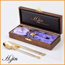 H.jin 상감단청거북 티타늄금수저세트 1벌 1인용 고급숟가락 정년퇴직 퇴임기념품 환갑 칠순 팔순 생신 생일선물 외국인 바이어 답례품 단체 행사