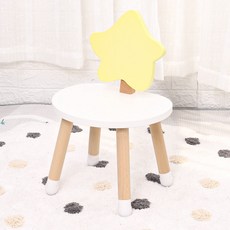 스마일직구 고급 어린이 원목 의자 별모양 유치원 어린이집, 별의자