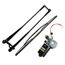 지게차 와이퍼 모터 24V 소형 블레이드 부품 로더, 1개, 와이퍼 45cm+모터 90도