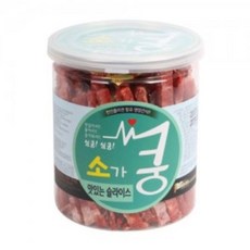 브리더랩 강아지 큐브 건조간식 200g, 소가쿵 슬라이스, 10개 - 소가쿵