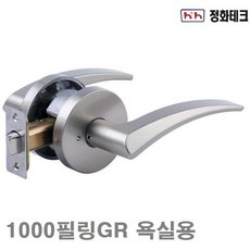 고가구손잡이 방문손잡이열쇠형 옷장문고리 솔방울손잡이 매립손잡이 정화테크 목문레버 1000필링GR 1EA, 단품