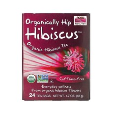 나우푸드 Organically 히비스커스 차 티백 24개입 48g 디카페인, 2g, 1개
