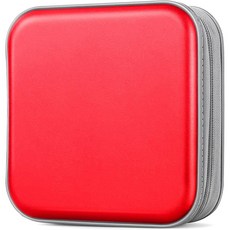 CD 케이스 DVD 지갑 홀더 CDDVD 40 디스크 헤비 듀티 백 바인더 보관 책자 앨범블루, Red, Red