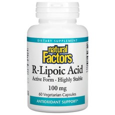 (2개) 내추럴팩터스 R 리포산 100mg 60캡슐