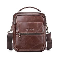 BAIGIO 남성 정품 가죽 메신저백 숄더백 서류 가방 메신저 크로스바디 핸드백 삿첼 여행 가방 맨 핸드백 슬링 캐주얼 데이 팩