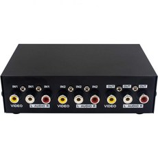 DVD STB 게임 콘솔용 Duttek RCA 스위치 박스 포트 AV 2개 Selector 2 in 1 복합 비디오 LR 오디오 선택기 구성품 스위칭기